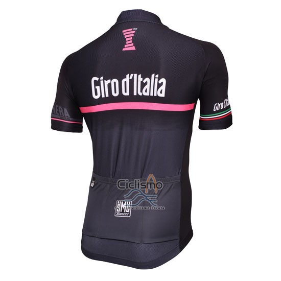 Giro d'Italia Ropa Ciclismo Culotte Corto 2016 Hombre Mangas Cortas Negro y Rojo